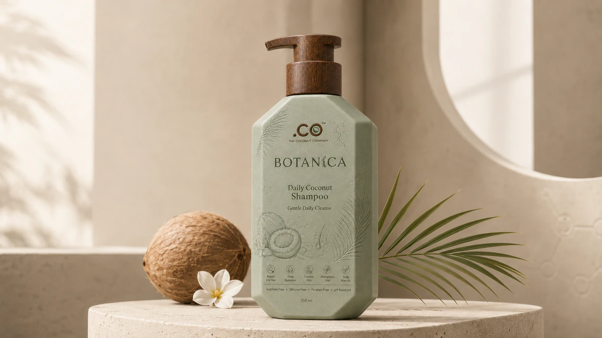 .CO BOTANiCA Coconut Shampoo lifestyle composition